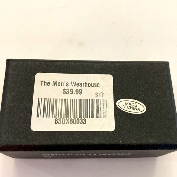 Mens wearhouse pronto uomo cuff links hematite color geometric silver color - Picture 4 of 4